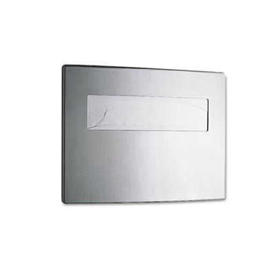 Bobrick Stainless Steel Toilet Seat Cover Dispenser, ConturaSeries, 15.75 x 2.25 x 11.25, Satin Finish (4221)