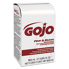 GOJO Pink and Klean Skin Cleanser, Floral, 800 mL Dispenser Refill, 12/Carton (912812CT)