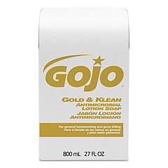 GOJO Gold and Klean Lotion Soap Bag-in-Box Dispenser Refill, Floral Balsam Scent, 800 mL (912712EA)