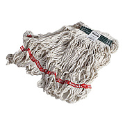 Rubbermaid Commercial Swinger Loop Wet Mop Heads, Cotton/Synthetic, White, Medium, 6/Carton (C112WHI)