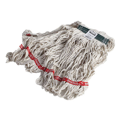 Rubbermaid Commercial Swinger Loop Wet Mop Heads, Cotton/Synthetic, White, Medium, 6/Carton (C112WHI)
