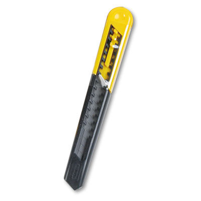 Stanley Straight Handle Knife w/Retractable 13 Point Snap-Off Blade, Yellow/Gray (10150)