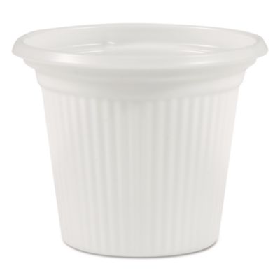 Plastifar Plastic Condiment Cups, 0.75 oz, Translucent, 250/Sleeve, 20 Sleeves/Carton (11014)