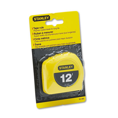 Stanley Bostitch Power Return Tape Measure with Belt Clip, 0.5 x 12 ft, Yellow (30485)