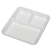 AbilityOne 7350009269233, SKILCRAFT, Rectangular Compartment Plates, 10 x 0.88 x 8, White, 500/Box