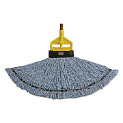 Rubbermaid Commercial Maximizer Blended Mop Heads, Large, Blue, 6/carton (1924782CT)