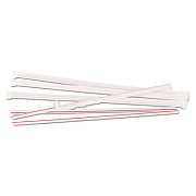 Boardwalk WRAPPED JUMBO STRAWS, 10 1/4", PLASTIC, WHITE W/RED STRIPE, 500/PACK (BWKJSTW1025R4PK)