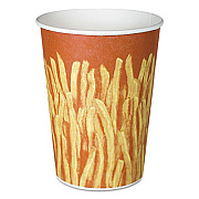 Dart PAPER FRENCH FRY CUPS, 32 OZ, 4.6" DIAMETER X 5.7"H, YELLOW/BROWN FRY DESIGN, 500/CARTON (GRS32)