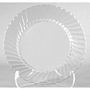 WNA Classicware Plates, Plastic, 10.25" dia, Clear, 12/Bag, 12 Bags/Carton (RSCW101212)