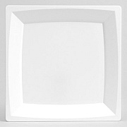 WNA Milan Plastic Dinnerware, Plate, 8.25 In Sq, Plastic, White (MS9W)