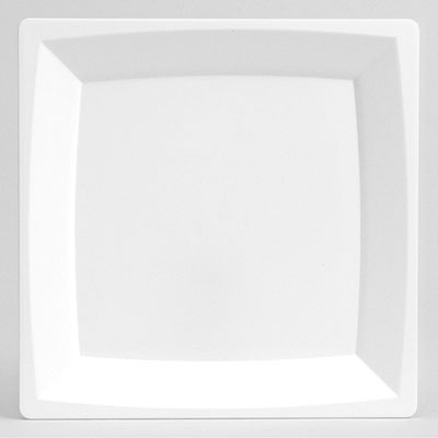WNA Milan Plastic Dinnerware, Plate, 8.25 In Sq, Plastic, White (MS9W)