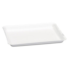 Genpak SUPERMARKET TRAY, 9.25 X 12.1 X 0.75, WHITE, 125/BAG, 2 BAG/CARTON (9LWH)