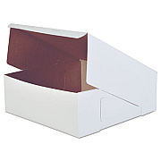 SCT White One-Piece Non-Window Bakery Boxes, 14 x 14 x 5, White, Paper, 50/Carton (0991)