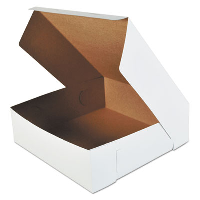 SCT White One-Piece Non-Window Bakery Boxes, 16 x 16 x 5, White, Paper, 50/Carton (0995)