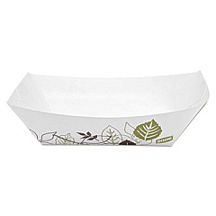 Dixie Kant Leek Polycoated Paper Food Tray, 2 lb Capacity, 5 x 6.69 x 1.6, Pathways, 1,000/Carton (KL200PATH)