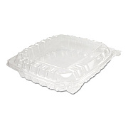 Dart ClearSeal Hinged-Lid Plastic Containers, 8.31 x 8.31 x 2, Clear, Plastic, 125/Bag, 2 Bags/Carton (C89PST1)
