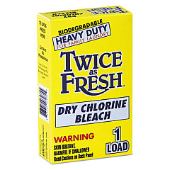 Twice as Fresh Heavy Duty Coin-Vend Powdered Chlorine Bleach, 1 load, 100/Carton (2979646)