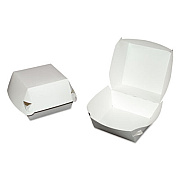 SCT Hamburger Clamshell, 4.37 x 4.37 x 3.37, White, Paper, 500/Carton (0705)