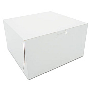 SCT White One-Piece Non-Window Bakery Boxes, 9 x 9 x 5, White, Paper, 100/Carton (0965)