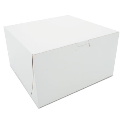 SCT White One-Piece Non-Window Bakery Boxes, 9 x 9 x 5, White, Paper, 100/Carton (0965)