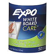 EXPO Dry-Erase Board-Cleaning Wet Wipes, 6 x 9, 50/Container (81850)