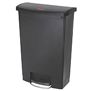 Rubbermaid Commercial Streamline Resin Step-On Container, Front Step Style, 24 gal, Polyethylene, Black (1883615)
