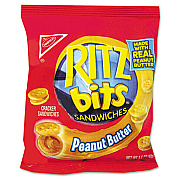 Nabisco RITZ BITS, PEANUT BUTTER, 1.5 OZ PACKS, 60/CARTON (06833)