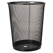 Rolodex Steel Round Mesh Trash Can, 4.5 gal, Black (22351)