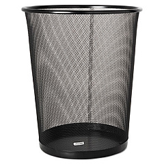 Rolodex Steel Round Mesh Trash Can, 4.5 gal, Black (22351)