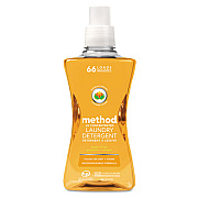 Method 4X Concentrated Laundry Detergent, Ginger Mango, 53.5 oz Bottle, 4/Carton (01490)