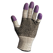KleenGuard G60 PURPLE NITRILE Cut-Resistant Gloves, EN388: 4340, 8.27" Long, X-Small, Black/White/Purple, 12 Pairs/Carton (13844)