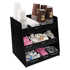 Vertiflex Commercial Grade Vertical Condiment Organizer, 9 Compartments, 14.5 x 11.75 x 15, Black (VFC1515)