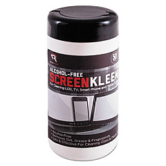 Read Right ScreenKleen Monitor Screen Wet Wipes, Cloth, 5.25 x 5.75, Unscented, 50/Tub (RR1491)