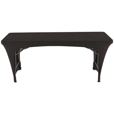 Iceberg iGear Fabric Table Cover, Open Design, Polyester/Spandex, 30" x 72", Black (16541)