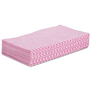 Boardwalk Foodservice Wipers, 12 x 21, Pink/White, 200/Carton (N8140)