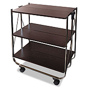 Vertiflex CLICK-N-FOLD UTILITY CART, 26.5W X 15.75D X 31.5H, CHROME/BROWN (VF51022)