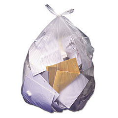 Heritage High-Density Waste Can Liners, 45 gal, 14 mic, 40" x 48", Natural, 25 Bags/Roll, 10 Rolls/Carton (Z8048HNR02)