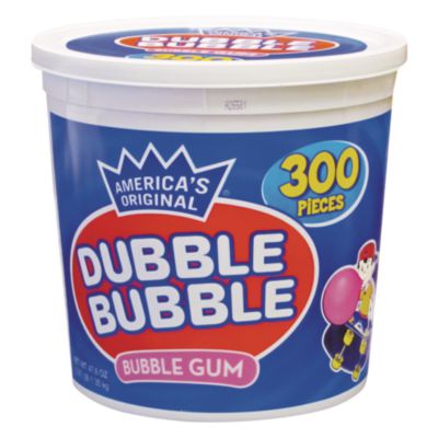 Dubble Bubble Bubble Gum, Original Pink, 300/Tub (16403)