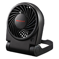 Honeywell Turbo On The Go USB/Battery Powered Fan, 3", 1 Speed, Black (HTF090B)