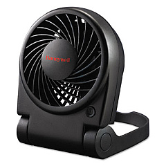 Honeywell Turbo On The Go USB/Battery Powered Fan, 3", 1 Speed, Black (HTF090B)