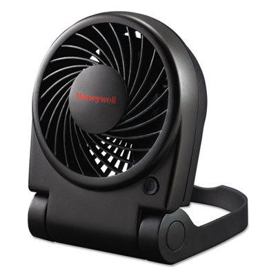 Honeywell Turbo On The Go USB/Battery Powered Fan, 3", 1 Speed, Black (HTF090B)