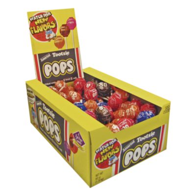 Tootsie Roll Tootsie Pops, Assorted Original Flavors, 0.6 oz Lollipops, 100/Box (0508)