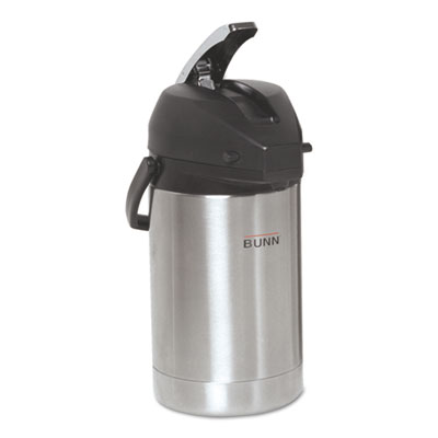 BUNN Lever Action Airpot, 84 oz, Stainless Steel/Black (AIRPOT25)