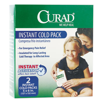Curad Instant Cold Pack, 5 x 6, 2/Box (CUR961R)