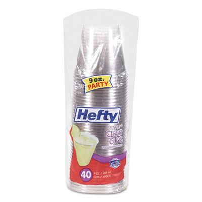 Hefty Crystal Clear Plastic Party Cups, 10 oz, Clear, 36/Pack, 12 Pack/Carton (C21012CT)