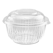 Dart PresentaBowls Bowl/Lid Combo-Paks, 16 oz, 5.38" Diameter x 2.6" h, Clear, Plastic, 63/Pack, 4 Pack/Carton (PET16BCD)