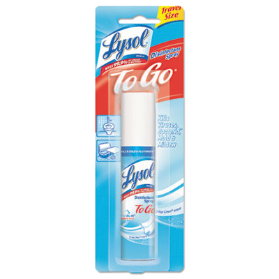 LYSOL Brand Disinfectant Spray To Go, Crisp Linen, 1 oz Aerosol Spray, 12/Carton (79132CT)