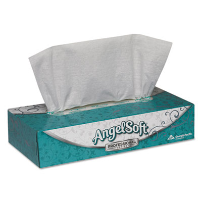 Georgia Pacific Professional Angel Soft ps Premium Facial Tissue, Flat Box, 2-Ply, White, 100 Sheets/Box (48580BX)