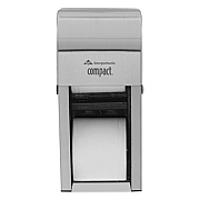 Georgia Pacific Professional Compact Vertical Double Roll Coreless Dispenser, 6 x 6.5 x 13.5, Stainless Steel (56782)