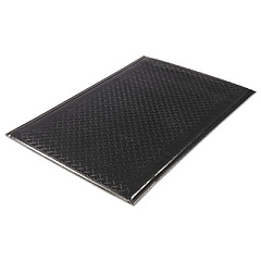 Guardian Soft Step Supreme Anti-Fatigue Floor Mat, Rectangular, Black Cross-Hatch Embossed Surface, 36" x 60" (24030501DIAM)